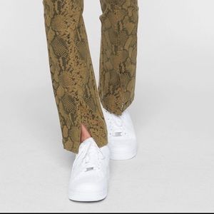 PAM & GELA SNAKESKIN PANTS WITH SLIT NWT!!